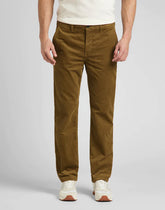 Lee Regular Chino Męskie Spodnie Materiałowe Tumbleweed L71FQEDH 112321616